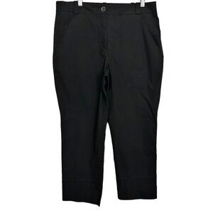 Annette Gortz Black Wide Leg Crop Pants Chinos